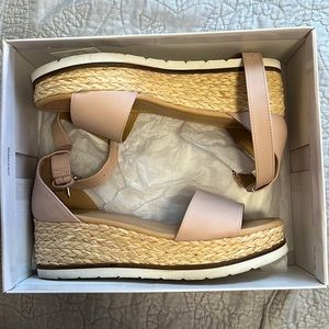 Womens wedge espadrille sandal